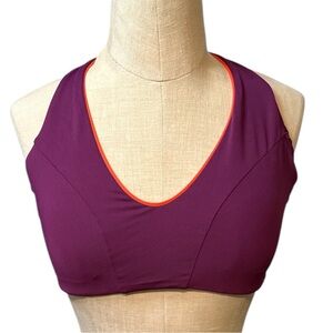 Athleta Strappy Crossback Bikini Swim Top XS Purple Orange